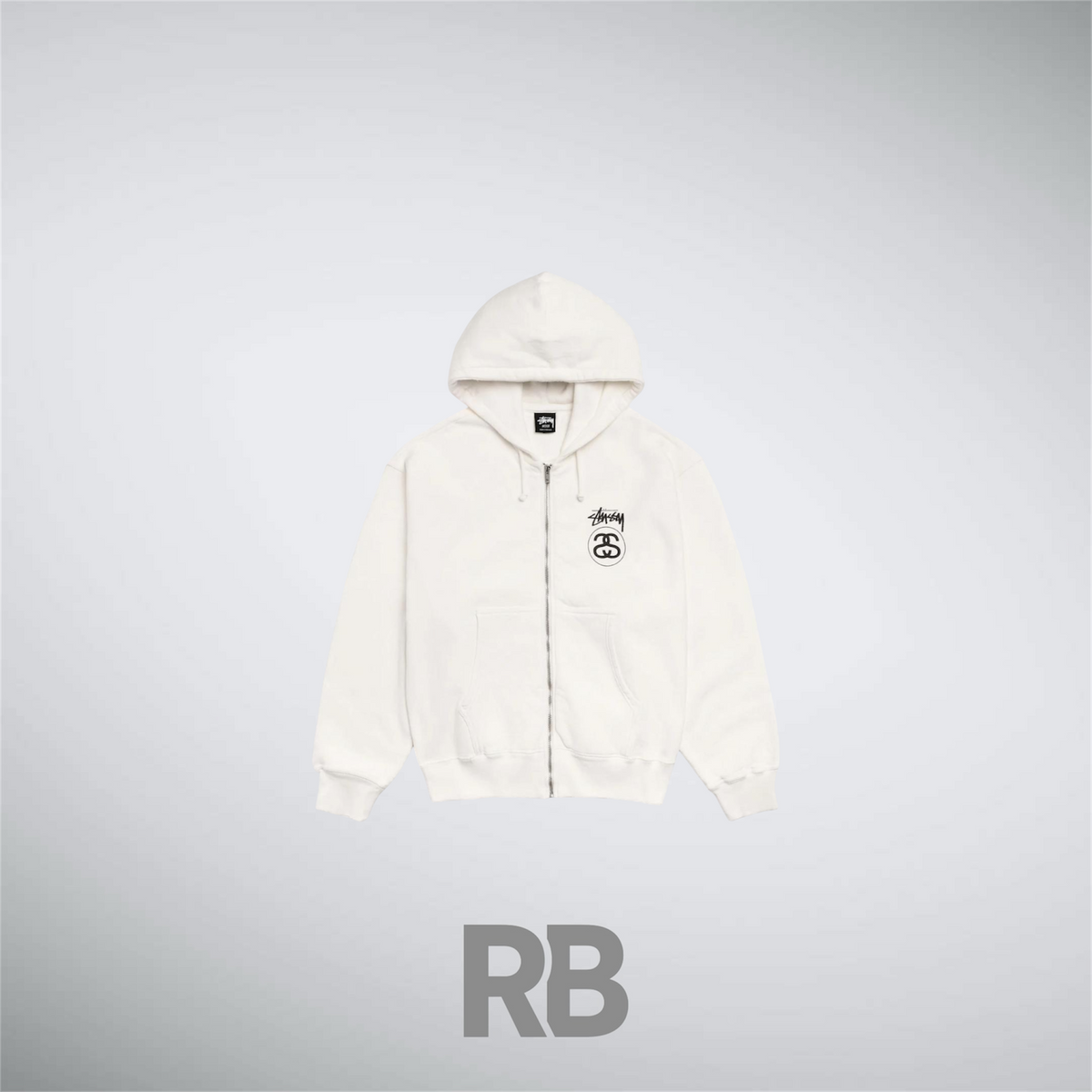 Stussy Link White Zip Up