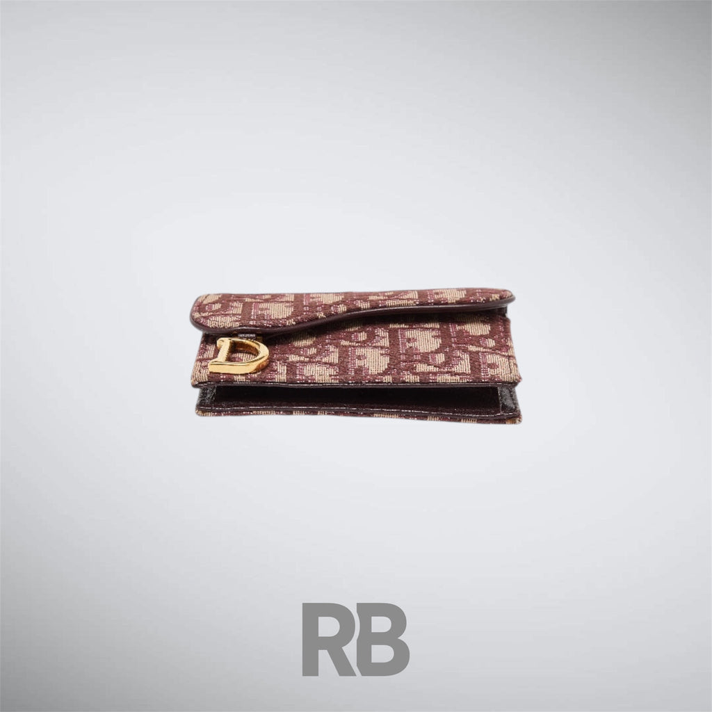 dior Saddle Red Cardholder