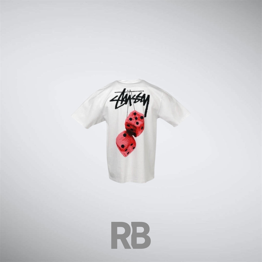 Stussy dice white t-shirt