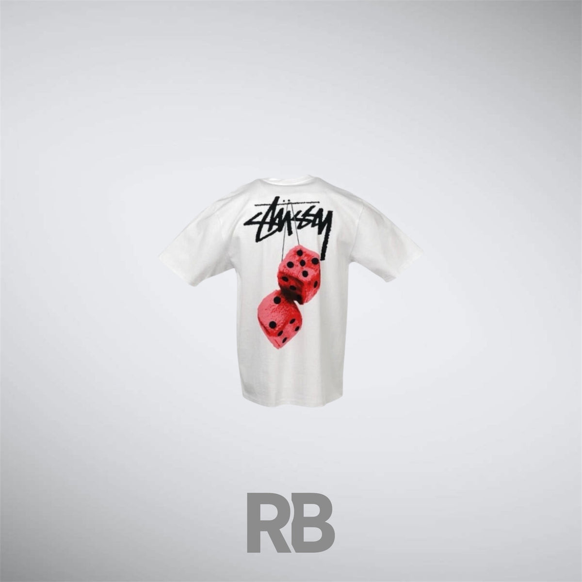 Stussy dice white t-shirt