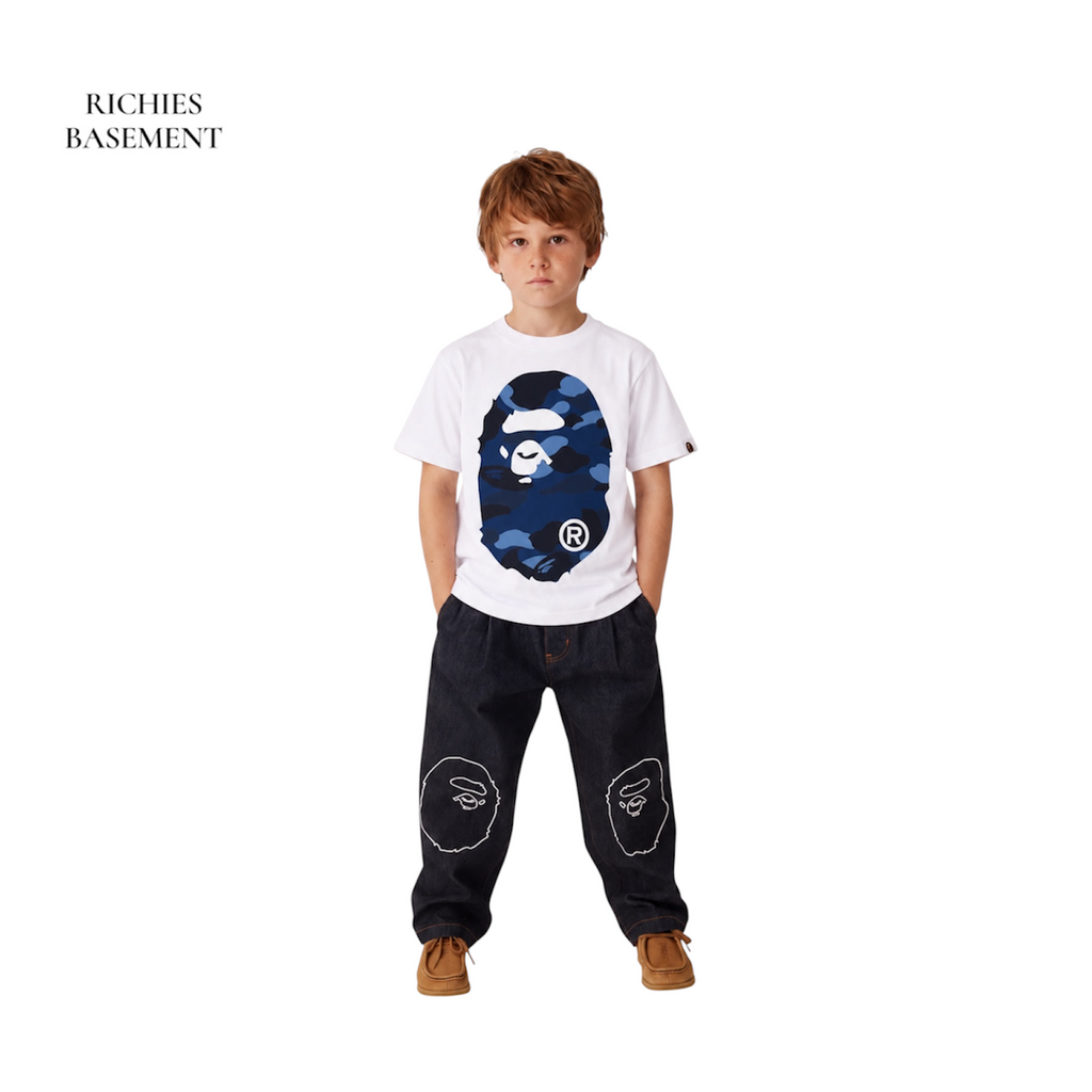 bape KIDS White Blue T-shirt