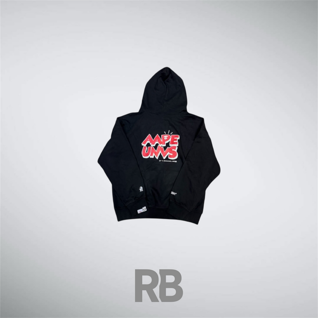 aape unvs black hoodie