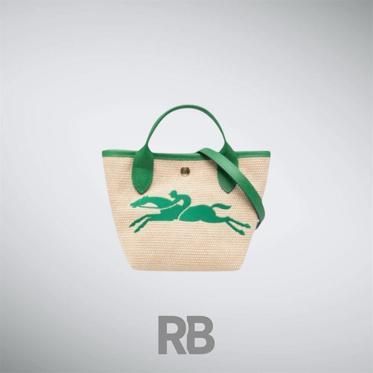 Long Champ small le panier green tote bag