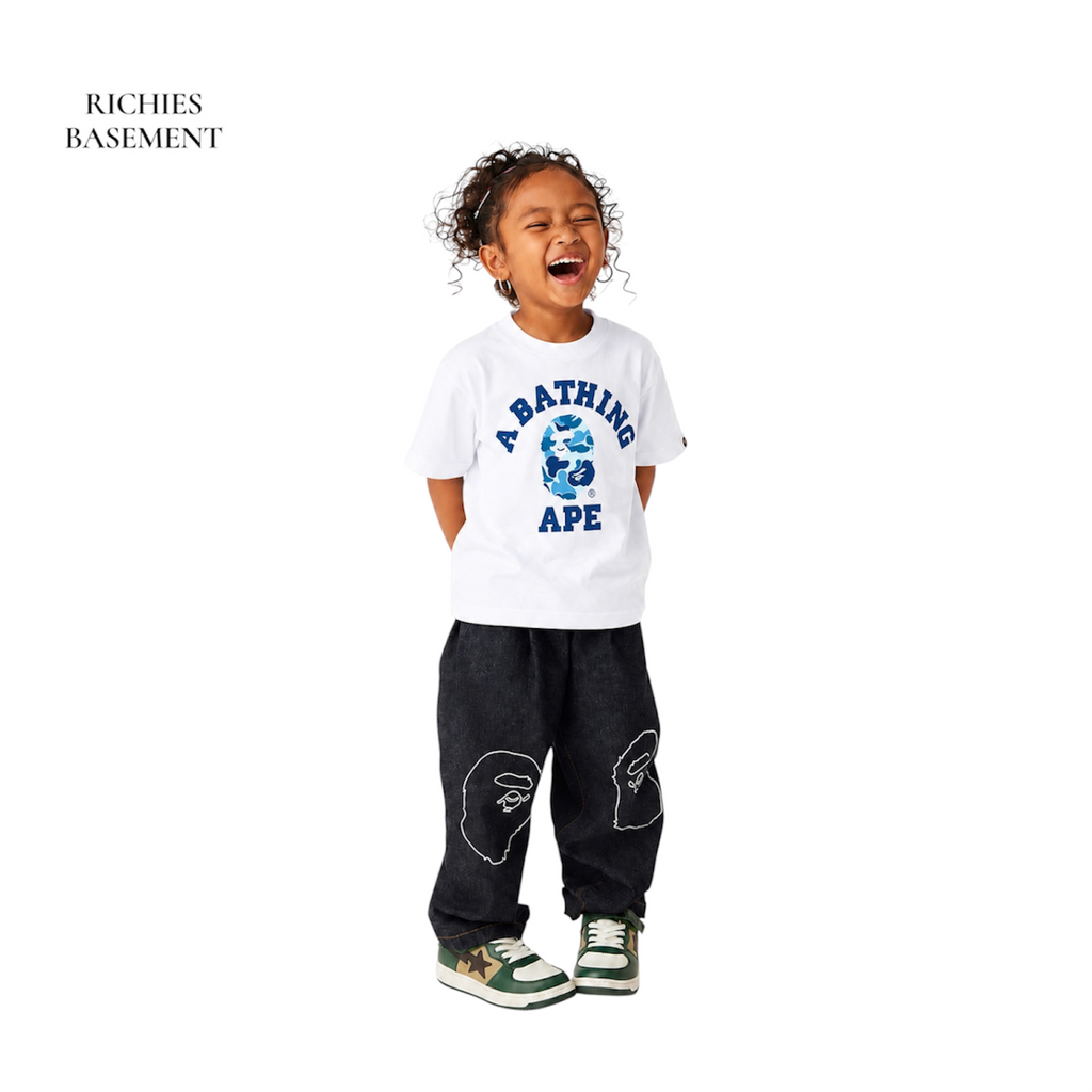 bape KIDS White Baby Blue T-shirt