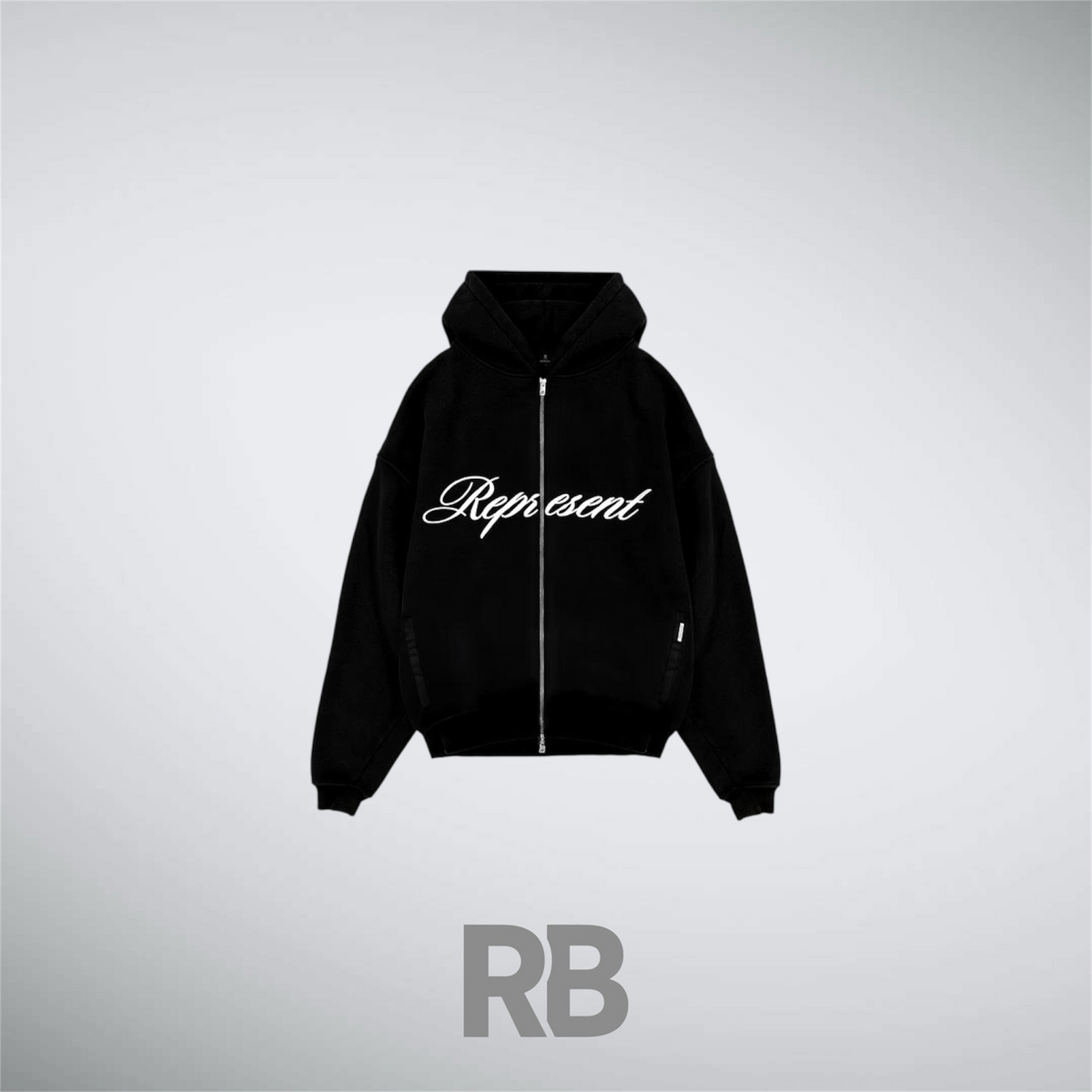 RPRSNT Script Black Zip Up