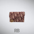 dior Saddle Red Cardholder