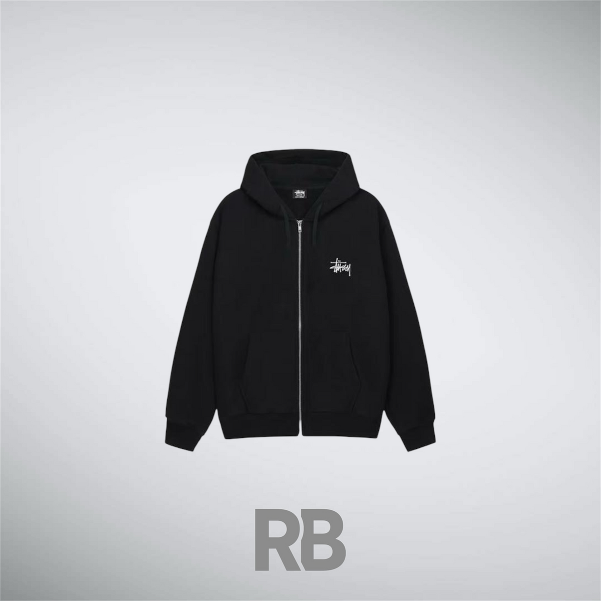 Stussy Classic Black Zip Up