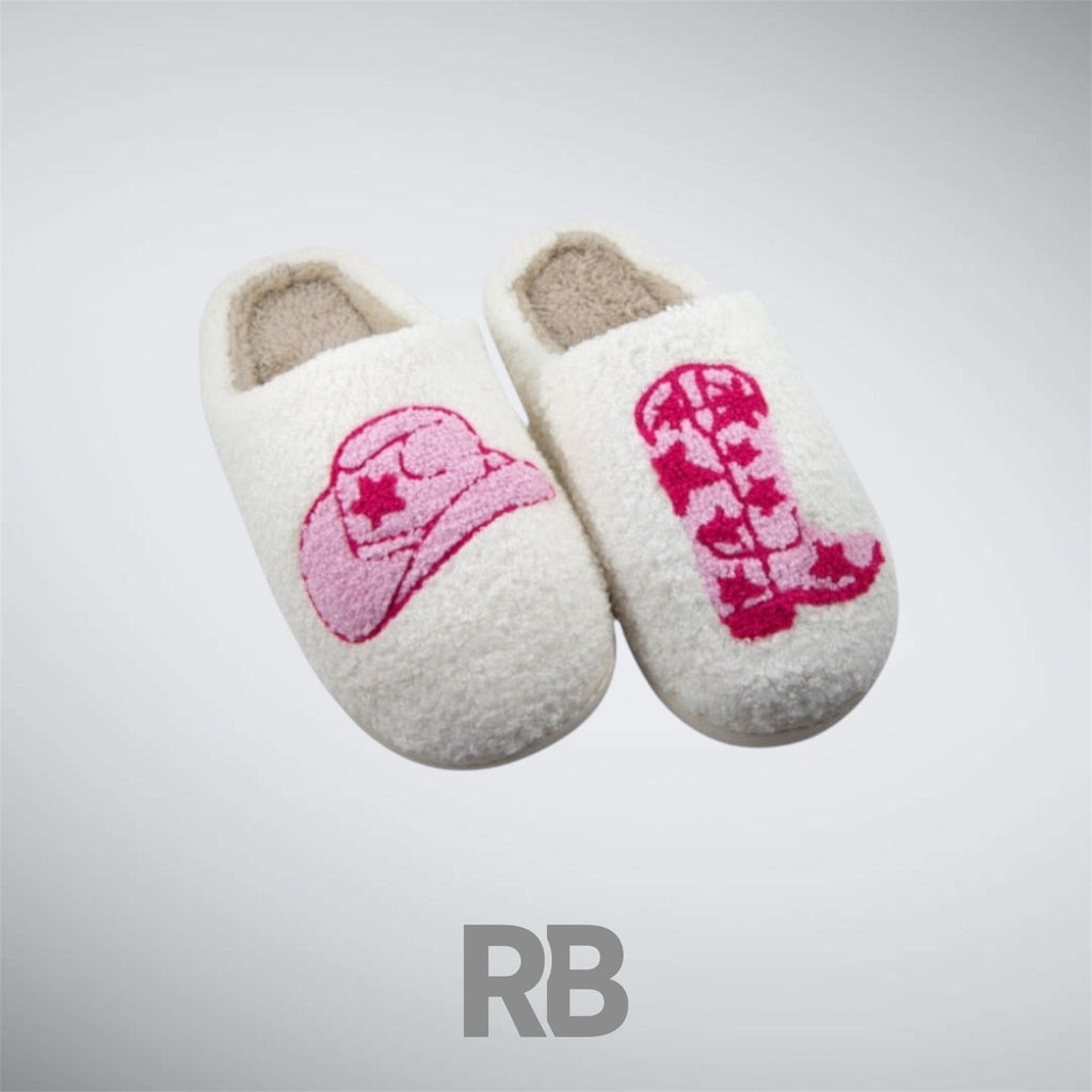boot and cowgirl hat slides